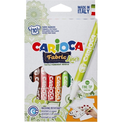 Carioca textilní fixy tenké sada 10 ks