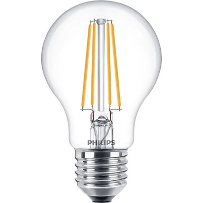 Philips LED žiarovka v tradičnom štýle, číra, 60 W, A60 E27 × 6