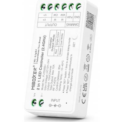 LED prijímač pre Mono a CCT pásy 12-24V MiLight FUT035S+ Miboxer