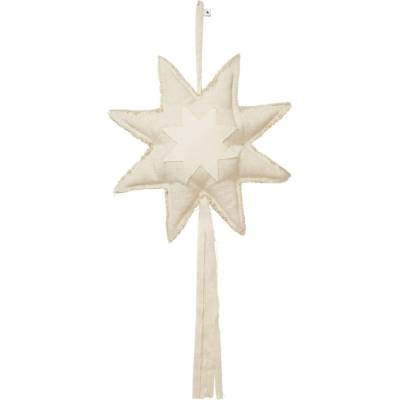 Ferm Living Vánoční dekorace Vela Window Ornament, krémová barva, textil