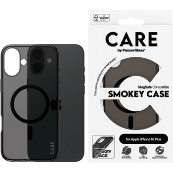 Panzer Калъф CARE - Flagship Smokey, iPhone 16 Plus, MagSafe, черен (5715685004179)