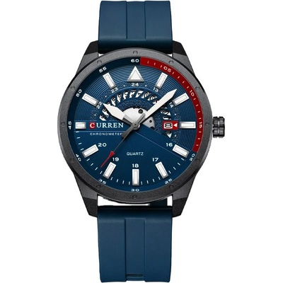Curren Мъжки часовник Curren Knout, Силиконова каишка, Син (CURREN-8421-BLUE)