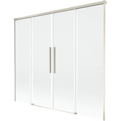 Mexen Rox плъзгащ се душ екран 2-крила 190 x 150 см, прозрачен, матов никел - 8C9-190-002-97-00 (8C9-190-002-97-00)