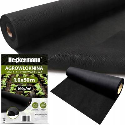 Heckermann Agrotkanina černá 1,6x5000 cm 100 g/m2 mulčovací