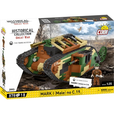 COBI 2993 Great War Britský tank MARK I (Male) C.19. 1:35