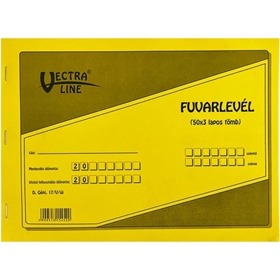VECTRALINE Формуляр на товарителница VECTRALINE A/4 в легнало положение 50x3 листа DGJ-17/V/50 (DGJ-17/V/50)