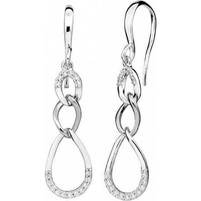 Silver Cat náušnice so zirkónmi SC438