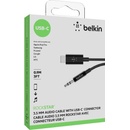 Belkin F7U079bt03-BLK RockStar 3,5mm Aud./USB-C, 0,9m, černý