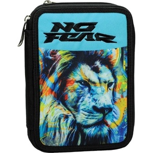 No Fear Ученически несесер с пособия No Fear - Fluo Lion, с 2 ципа (348-45100)