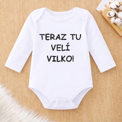 Handel Detské body Teraz tu velí MENO biela dlhý rukáv