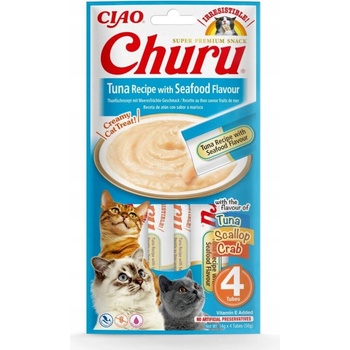INABA Churu Tuna receipe with seafood flavour 4 x 14 g