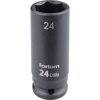Fortum машинна (ударна) муфа 1/2", 24 mm, L 78 mm, почернена, FORTUM
