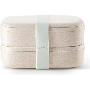 Lékué Кутия за обяд TO GO 2 х 500 мл, двойна, кремообразна, Lékué (LKE0301030V19M017)