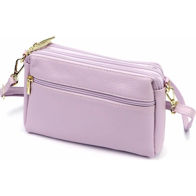 Luka dámska kožená crossbody kabelka lila 26-092 DOLLARO