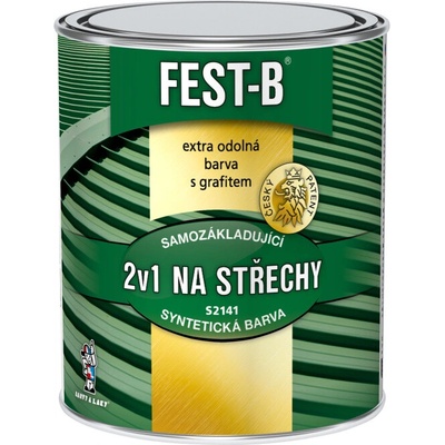 Barvy A Laky Hostivař FEST-B S2141, antikorozní nátěr na železo 0111 šedá, 800 g