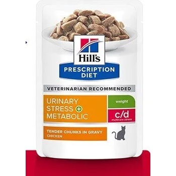 Hill's Hills Prescription Diet Metabolic+Urinary - за затлъстели котки с проблеми на пикочните пътища 85 гр