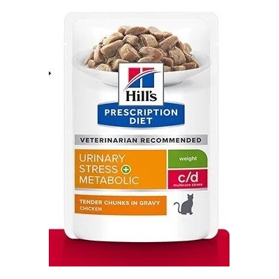 Hill's Hills Prescription Diet Metabolic+Urinary - за затлъстели котки с проблеми на пикочните пътища 85 гр