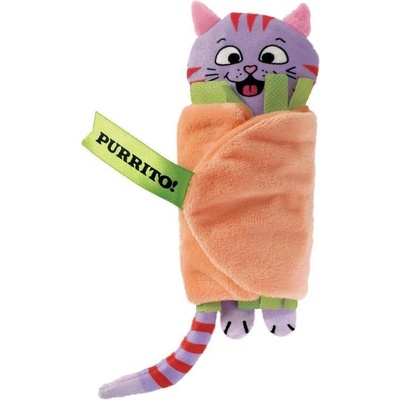 KONG Pull-A-Partz Purrito - Забавна котешка играчка с котешка трева стимулираща играта