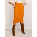 Dámská sukně pletená s copánky bsl-sd-14072 orange