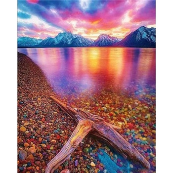 Norimpex - Puzzle Diamant painting: Sunset in the mountains 30x40 cm - 1 - 39 piese