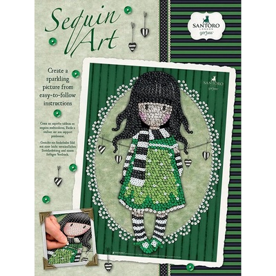 KSG Crafts Творчески комплект KSG Crafts Sequin Art Gorjuss - Изкуство с пайети, Шалът (1714)