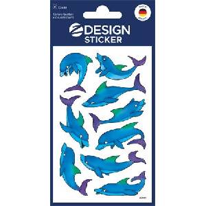 Avery zweckform Стикер, хартия, 2 листа, 76x120 mm, AVERY ZWECKFORM, "Z-Design No. 53444", блестящи делфини (53444)