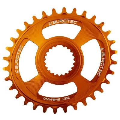 Овална Плоча BURGTEC Shimano Direct Mount Thick Thin плоча - Оранжев 32T