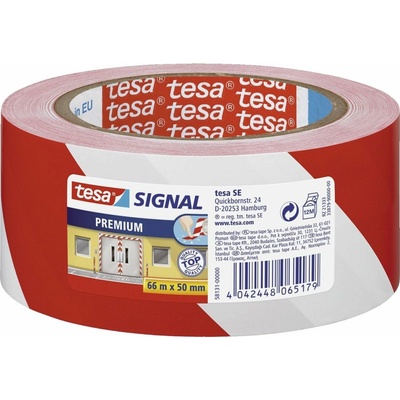 Tesa značiace páska 66 m x 50 mm červenobiela