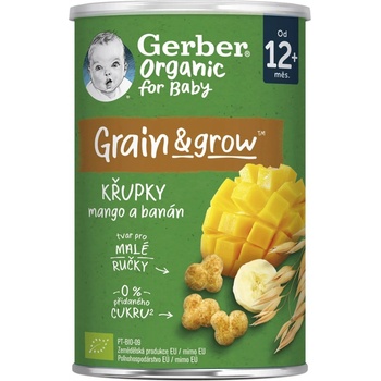 GERBER Organic chrumky s mangom a banánom 35 g​