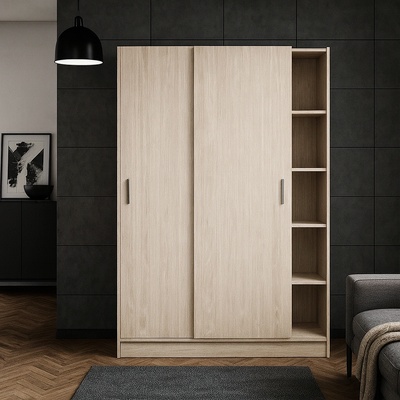 Гардероб с плъзгащи врати Комо дъб сонома