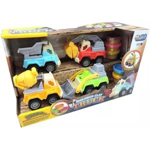 Man Yuk Toys Комплект лепящи камиончета с 4 превозни средства (sm8106)