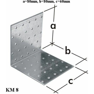 Domax KM8 Uholníková spojka 80x80x60x2mm