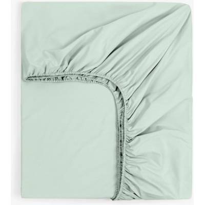 Дилиос Долен чаршаф с ластик за легло персон и половина 140/200 см мента перкал