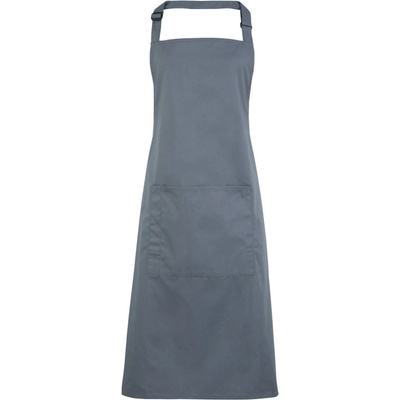 Premier Zástěra Colours PR 154 s laclem a kapsou na břiše COT390154m0899-steel Šedá ocelová