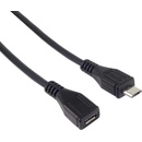 PremiumCord ku2me2f prodlužovací micro USB 2.0 M-F, 2m, černý