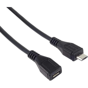 PremiumCord ku2me2f prodlužovací micro USB 2.0 M-F, 2m, černý