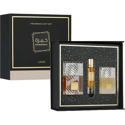 Lattafa Khamrah EDP 100 ml + EDP 12 ml + Hair Mist 50 ml