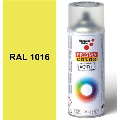 Schuller Ehklar PRISMA COLOR Sprej sírovo žltý lesklý 400ml odtieň RAL 1016 farba sírovo žltá, 91309
