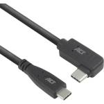 ACT USB-C кабел ACT, USB 3.2 Gen 2 (10Gbps, 60W, 4K@30Hz), прав към ъглов, 2m - AC7407 (AC7407)