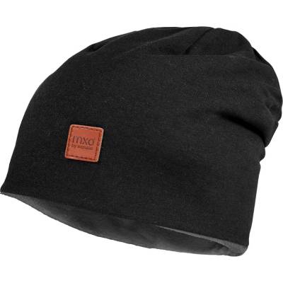 maximo Детска зимна шапка (beanie) maximo Kid's Beanie short reversible Beanie - Black / Medium Grey Melange - размер 49-51 cm (904-2934-0412)