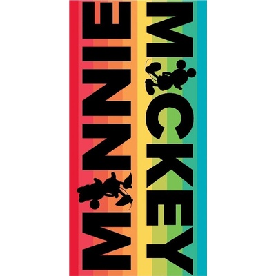 Carbotex · Plážová osuška Mickey / Minnie Mouse - Disney froté s gramážou 320 g/m² - 70 x 140 cm