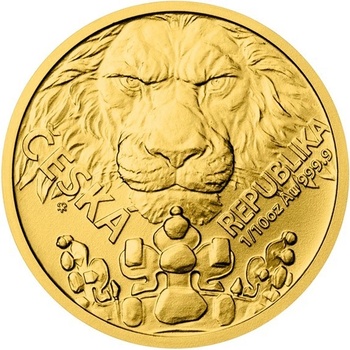 Česká mincovna zlatá mince Český lev stand 1/10 oz