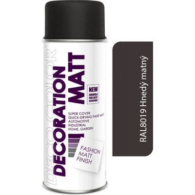 Deco Color Decoration RAL MATT 400 ml - 8019 hnedý matný