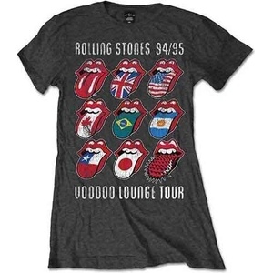 The Rolling Stones Voodoo Lounge Tongues Charcoal Grey L Дамски Риза (RSTEE17LC03)