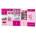 LEAN Toys Kitchen Furniture Set for Dolls Fridge Stove Accessories Pink