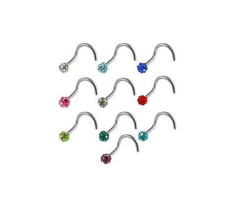 Piercingate piercing do nosu PNO00281 Černá