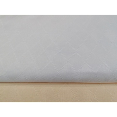 Damask Gabro kosoštvorec biely šírka 142 cm