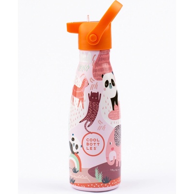 Cool Bottles dětská nerezová termolahev Kids Panda Gang 260 ml