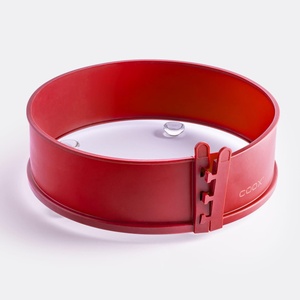 coox Силиконова форма COOX със стъклена основа в червен цвят - Ø26 х h7 см (COOX 1608-301)