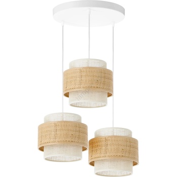 BELIS Полилей на въже BOHO 3xE27/60W/230V юта/кремав (BE0995)